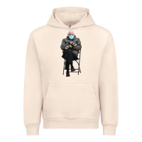 Sandshell bernie sitting in the cold with mittens meme Urban Hoodie - artisFamous