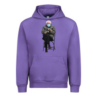 Tulip bernie sitting in the cold with mittens meme Urban Hoodie - artisFamous