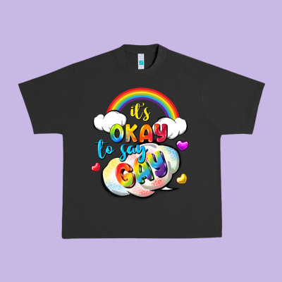 Its Okay To Say Gay Pride Urban Heavy Tee Designed By Fadigitalartstudio