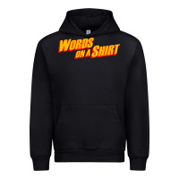 Black words on a shirt Urban Hoodie - artisFamous