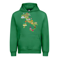 Emerald Italy map Urban Hoodie - artisFamous