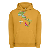 Pigment Peanut Butter Italy map Urban Hoodie - artisFamous