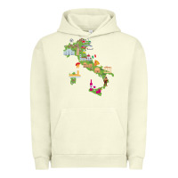 Pigment Pistachio Italy map Urban Hoodie - artisFamous