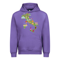 Tulip Italy map Urban Hoodie - artisFamous