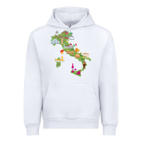 White Italy map Urban Hoodie - artisFamous