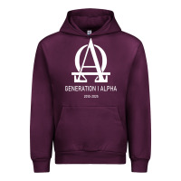 Mauve Wine generation alpha Urban Hoodie - artisFamous