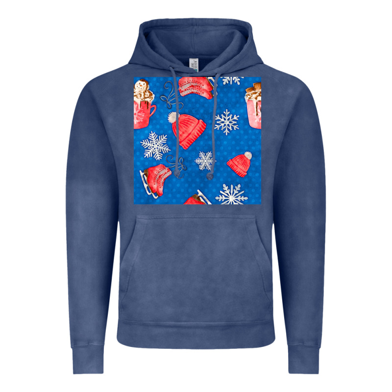 Winter  Snowflakes Hot Cocoa Ice Skating Shoes Vintage Hoodie by FaDigitalArtStudio | Teevron