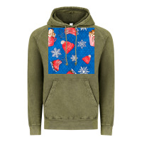 Vintage Olive winter  snowflakes hot cocoa ice skating shoes Vintage Hoodie - FaDigitalArtStudio