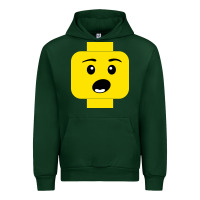 Forest Green surprised expression lego head Urban Hoodie - artisFamous