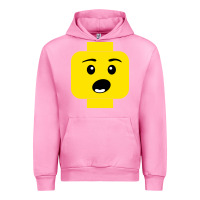 Fuchsia Pink surprised expression lego head Urban Hoodie - artisFamous