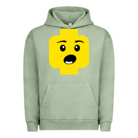 Pigment Oil Green surprised expression lego head Urban Hoodie - artisFamous