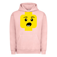 Pigment Salmon surprised expression lego head Urban Hoodie - artisFamous