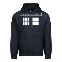 Navy the blue box t shirt doctor doc dalek bbc bow tie tv tenth eleventh wh Urban Hoodie - artisFamous