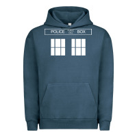 Pigment Midnight Navy the blue box t shirt doctor doc dalek bbc bow tie tv tenth eleventh wh Urban Hoodie - artisFamous