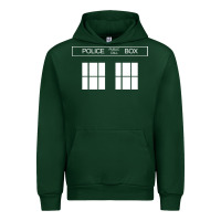 Forest Green the blue box t shirt doctor doc dalek bbc bow tie tv tenth eleventh wh Urban Hoodie - artisFamous