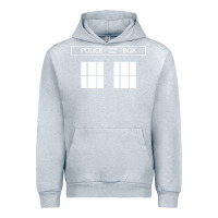 Heather Grey the blue box t shirt doctor doc dalek bbc bow tie tv tenth eleventh wh Urban Hoodie - artisFamous