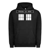 Pigment Black the blue box t shirt doctor doc dalek bbc bow tie tv tenth eleventh wh Urban Hoodie - artisFamous