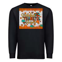 Black grateful thankful blessed Premium Sweatshirt - JahusDesignShop