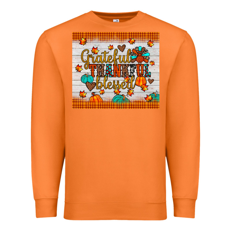 Grateful Thankful Blessed Premium Sweatshirt by JahusDesignShop | Teevron
