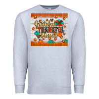 Heather Grey grateful thankful blessed Premium Sweatshirt - JahusDesignShop