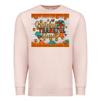 Pale Pink grateful thankful blessed Premium Sweatshirt - JahusDesignShop