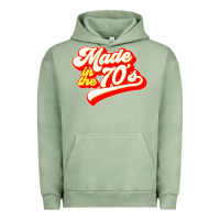 Pigment Oil Green made in the 70s retro Urban Hoodie - artisFamous
