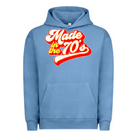 Pigment Pebble Blue made in the 70s retro Urban Hoodie - artisFamous