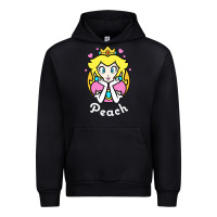 Black peach graphic Urban Hoodie - artisFamous