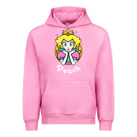Fuchsia Pink peach graphic Urban Hoodie - artisFamous
