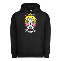 Pigment Black peach graphic Urban Hoodie - artisFamous