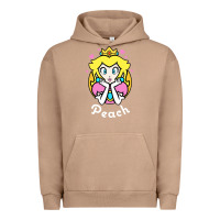 Pigment Burro peach graphic Urban Hoodie - artisFamous