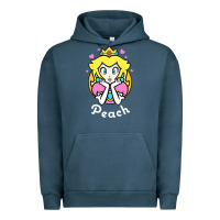 Pigment Midnight Navy peach graphic Urban Hoodie - artisFamous