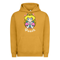 Pigment Peanut Butter peach graphic Urban Hoodie - artisFamous