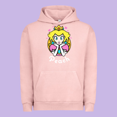 Peach Graphic Urban Hoodie Designed By Artisfamous