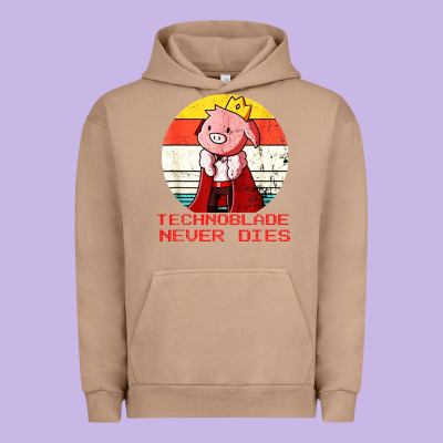 Retro Style Technoblade Merch Cosplay Urban Hoodie Designed By Artisfamous