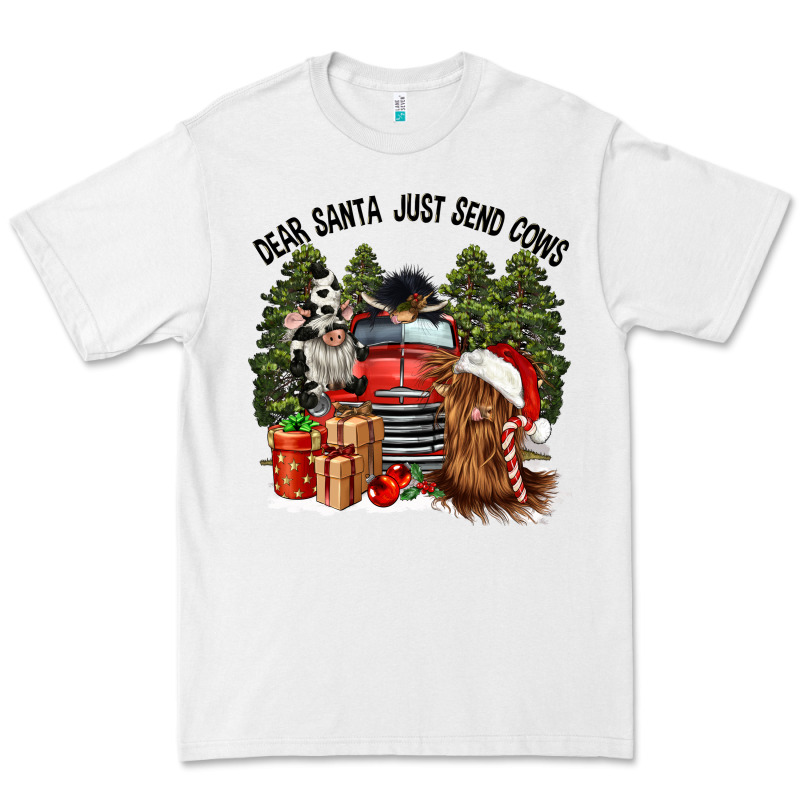 Dear Santa Just Send Cows Premium Tee by CowGirlArtShop | Teevron