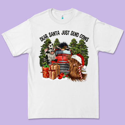 Dear Santa Just Send Cows Premium Tee Designed By Cowgirlartshop
