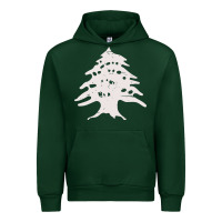 Forest Green retro lebanon cedar  lebanese Urban Hoodie - artisFamous