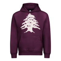 Mauve Wine retro lebanon cedar  lebanese Urban Hoodie - artisFamous