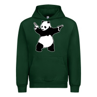 Forest Green banksy panda Urban Hoodie - artisFamous