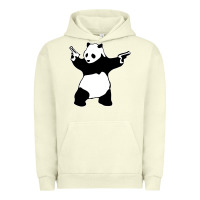Pigment Pistachio banksy panda Urban Hoodie - artisFamous
