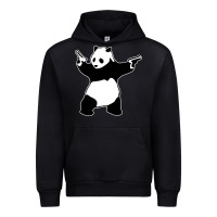 Black banksy panda Urban Hoodie - artisFamous