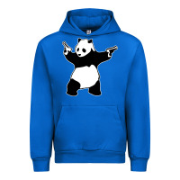 Cobalt banksy panda Urban Hoodie - artisFamous