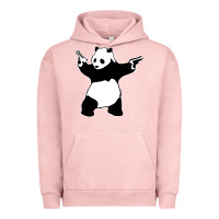 Pigment Salmon banksy panda Urban Hoodie - artisFamous