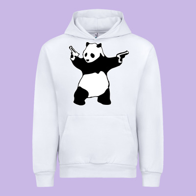 Banksy Panda Urban Hoodie Designed By Artisfamous