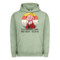 Pigment Oil Green retro style technoblade merch cosplay Urban Hoodie - artisFamous