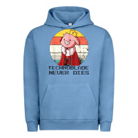 Pigment Pebble Blue retro style technoblade merch cosplay Urban Hoodie - artisFamous