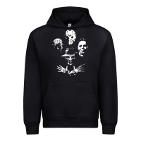Black horror and scream film Urban Hoodie - artisFamous