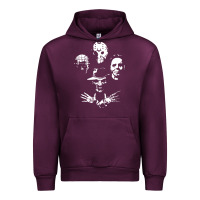 Mauve Wine horror and scream film Urban Hoodie - artisFamous