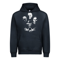 Navy horror and scream film Urban Hoodie - artisFamous